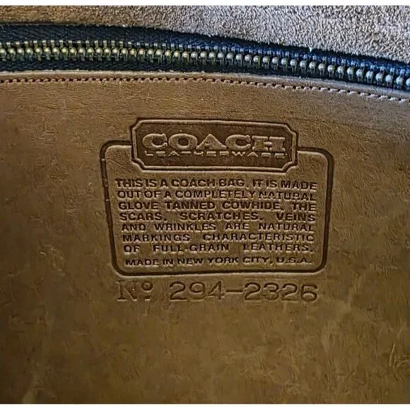 Vintage Coach 2325 British Tan NYC Glove Tanned Leather Turnlock Flap Bag USA
